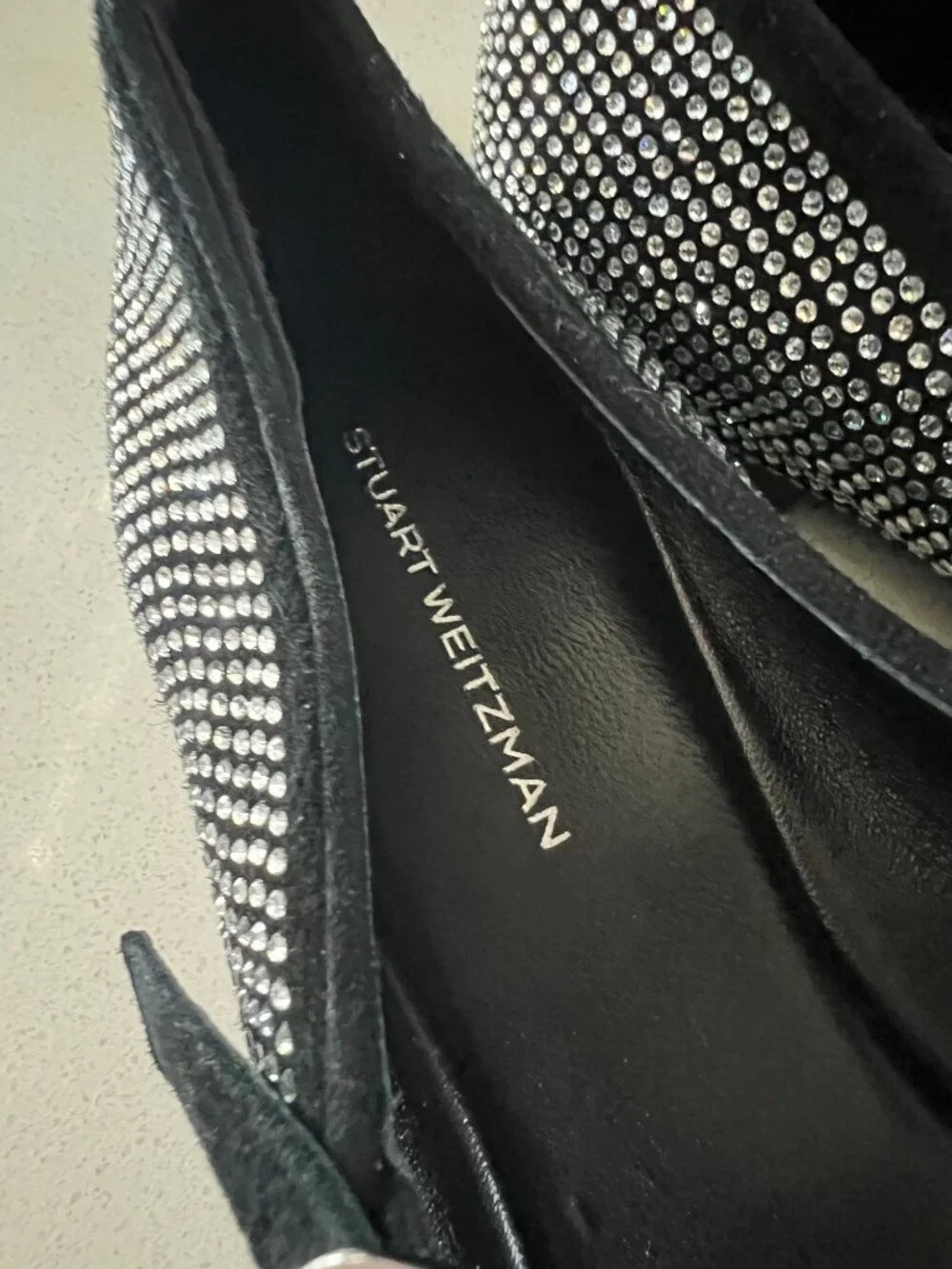 Stuart Weitzman Analiese Mary Jane Crystal  flat size 7